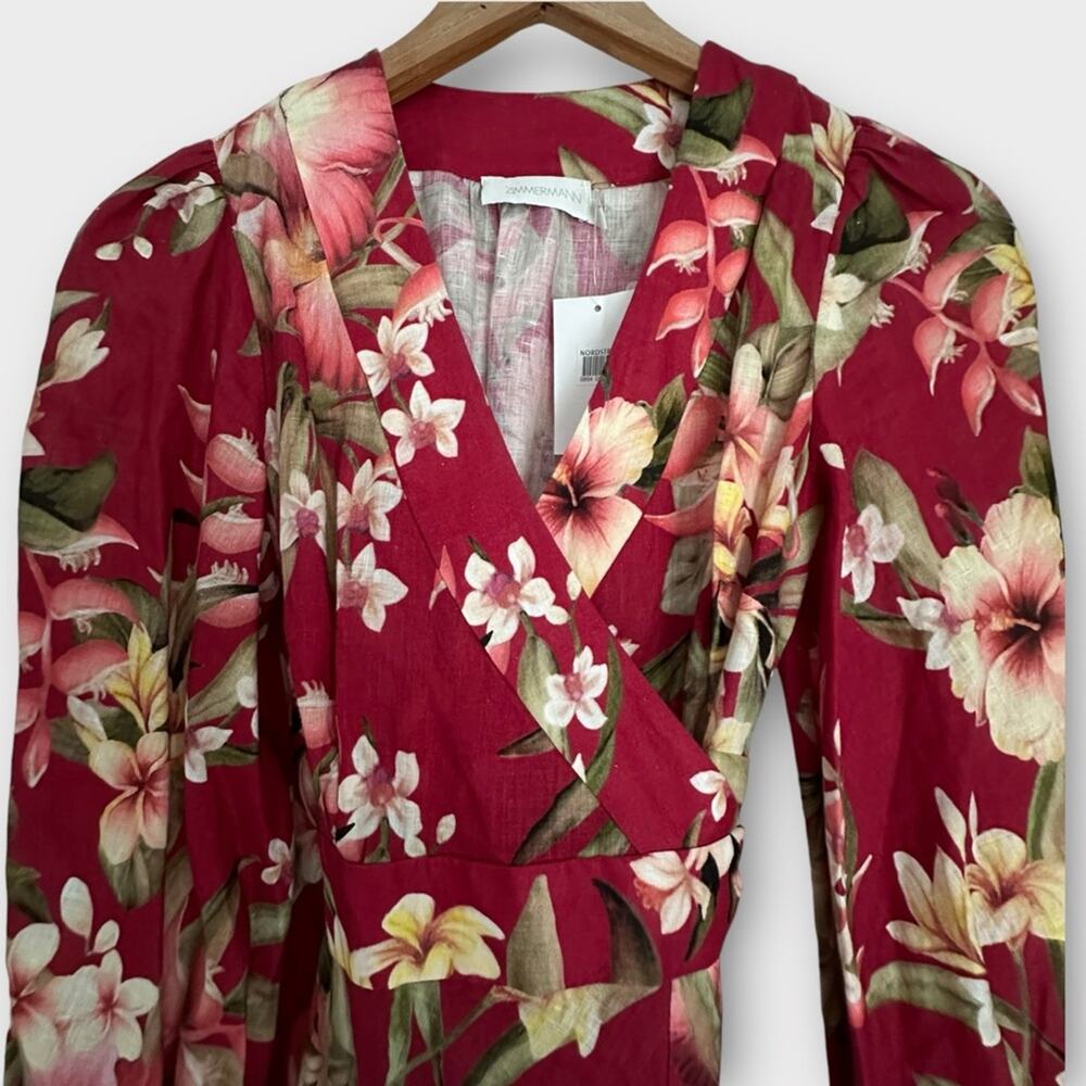 Zimmerman Lexi Floral Long Wrap Dress Size  0 (4 US) NWT - Picture 5 of 12